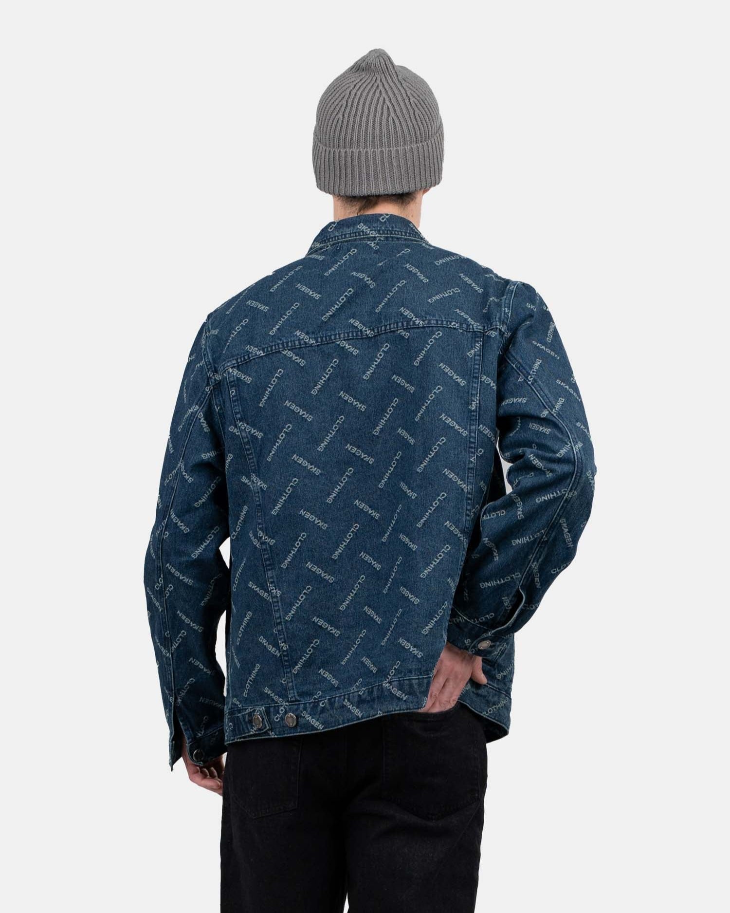 Monogram Denim Jacket Indigo | Skagen - clothing.dk